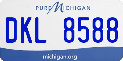 MI license plate DKL8588