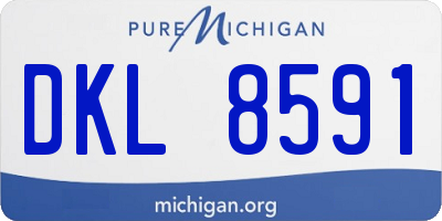 MI license plate DKL8591