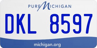 MI license plate DKL8597