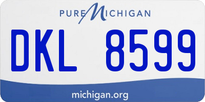MI license plate DKL8599