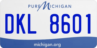 MI license plate DKL8601