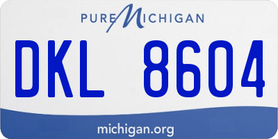 MI license plate DKL8604