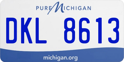 MI license plate DKL8613