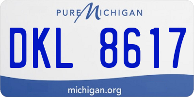 MI license plate DKL8617
