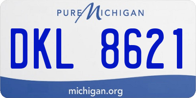 MI license plate DKL8621