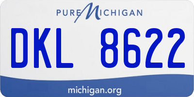 MI license plate DKL8622