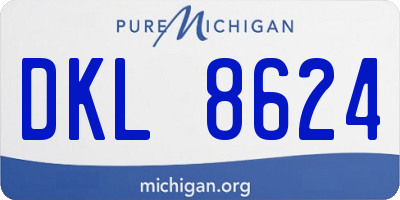 MI license plate DKL8624