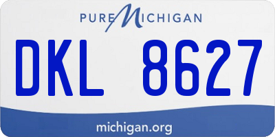 MI license plate DKL8627