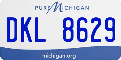 MI license plate DKL8629