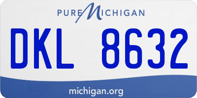 MI license plate DKL8632