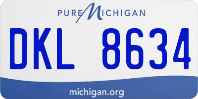 MI license plate DKL8634