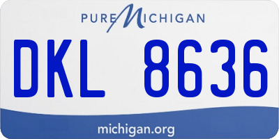 MI license plate DKL8636