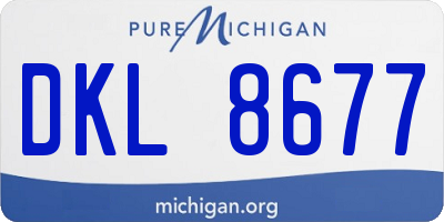 MI license plate DKL8677