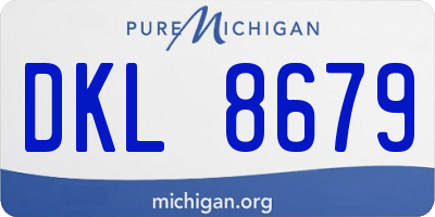 MI license plate DKL8679