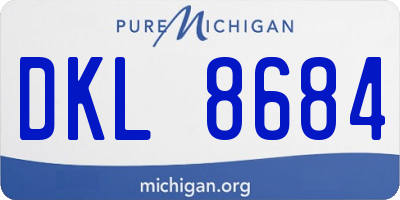 MI license plate DKL8684
