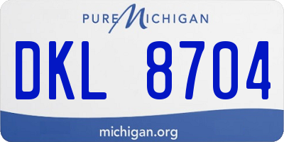 MI license plate DKL8704