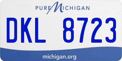 MI license plate DKL8723