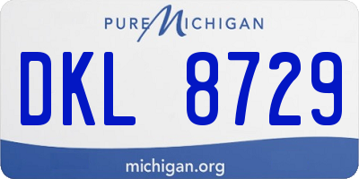 MI license plate DKL8729