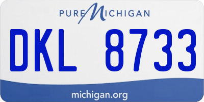 MI license plate DKL8733