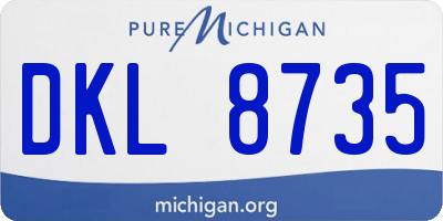 MI license plate DKL8735