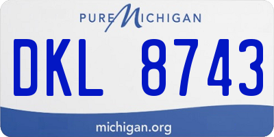 MI license plate DKL8743