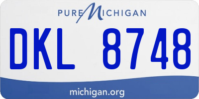 MI license plate DKL8748