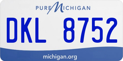 MI license plate DKL8752