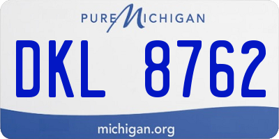 MI license plate DKL8762