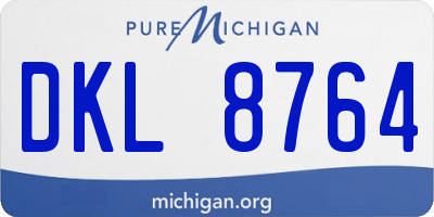MI license plate DKL8764