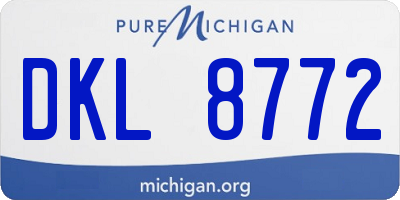 MI license plate DKL8772