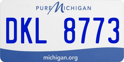 MI license plate DKL8773