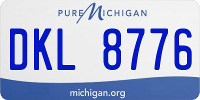 MI license plate DKL8776