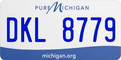 MI license plate DKL8779