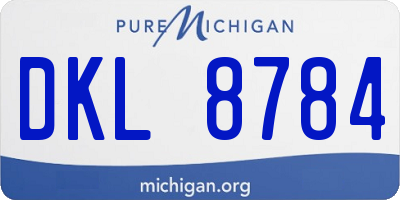 MI license plate DKL8784