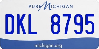 MI license plate DKL8795