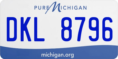 MI license plate DKL8796