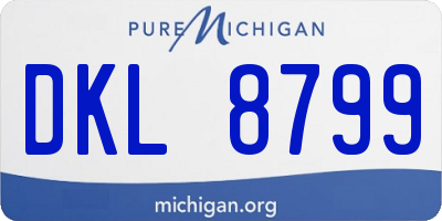 MI license plate DKL8799