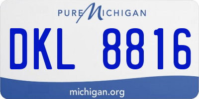 MI license plate DKL8816