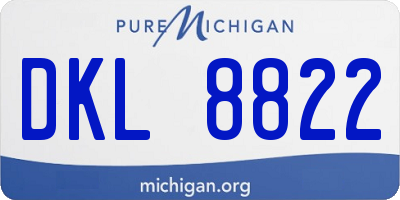 MI license plate DKL8822