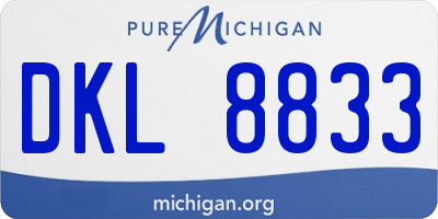MI license plate DKL8833