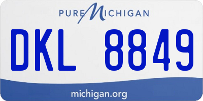 MI license plate DKL8849