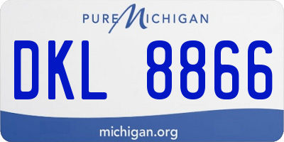 MI license plate DKL8866