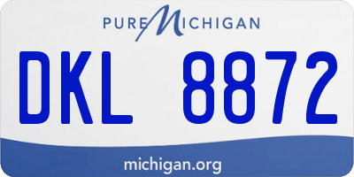 MI license plate DKL8872