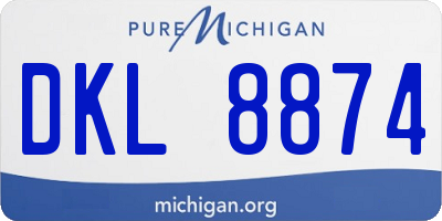 MI license plate DKL8874