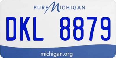 MI license plate DKL8879