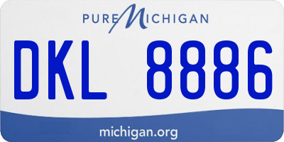 MI license plate DKL8886