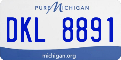 MI license plate DKL8891