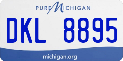 MI license plate DKL8895