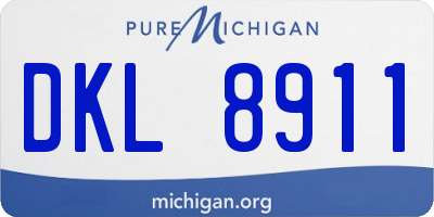 MI license plate DKL8911