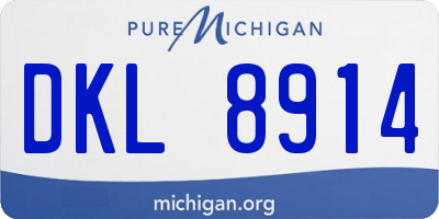 MI license plate DKL8914
